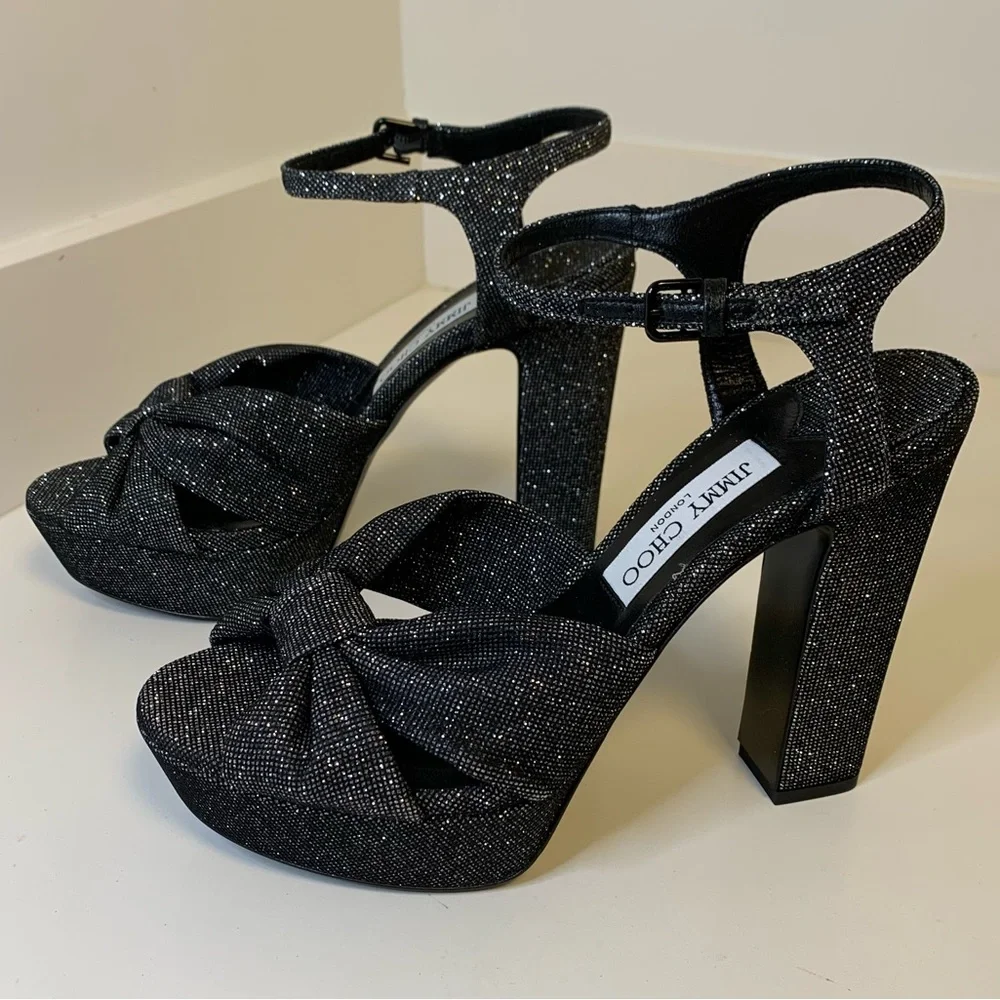Jimmy Choo glittered fabric
